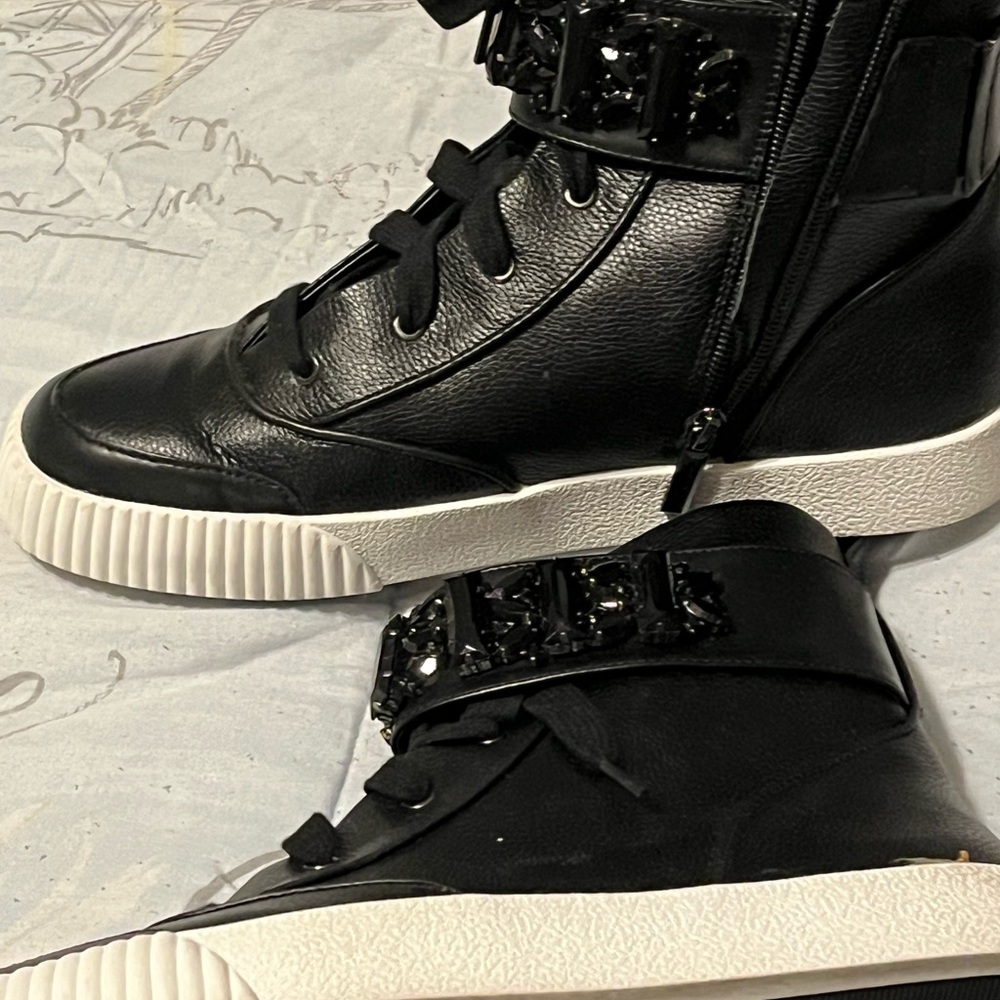 Karl Lagerfeld Black High-Top Sneakers Urban Style